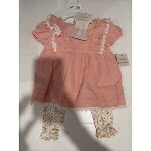 Catherine Malandrino Baby Girl Size 18mo 2pc Outfit Set Tunic Top & Leggings
